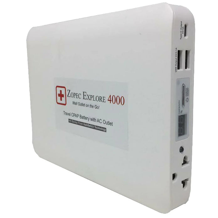 Zopec Explore 4000 CPAP Battery Backup & Travel Power Supply Zopec Medical
