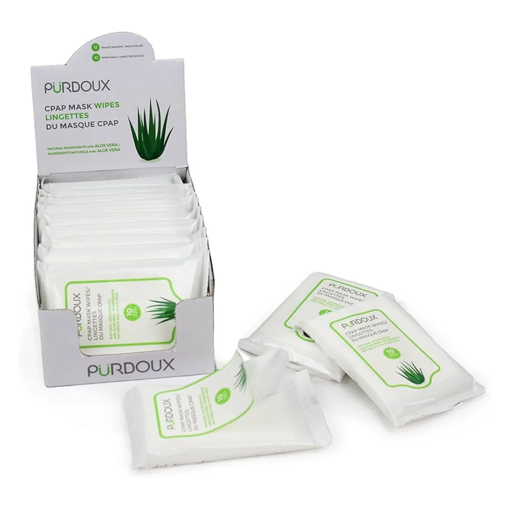 Pürdoux™ CPAP Mask Wipes - Lingettes 1 Pack (10 Wipes) Choice One Medical